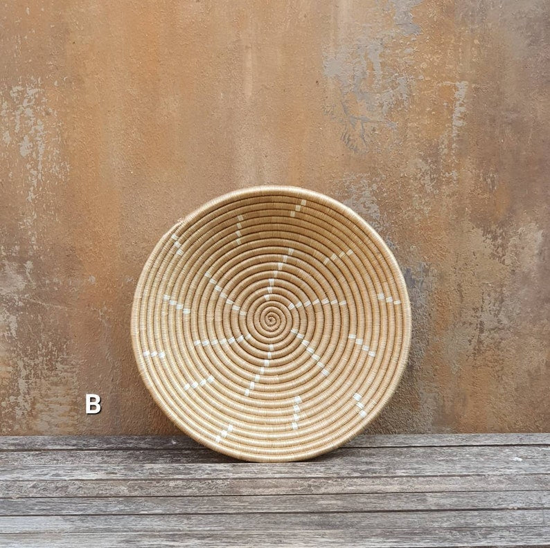 African Handwoven Wall Basket