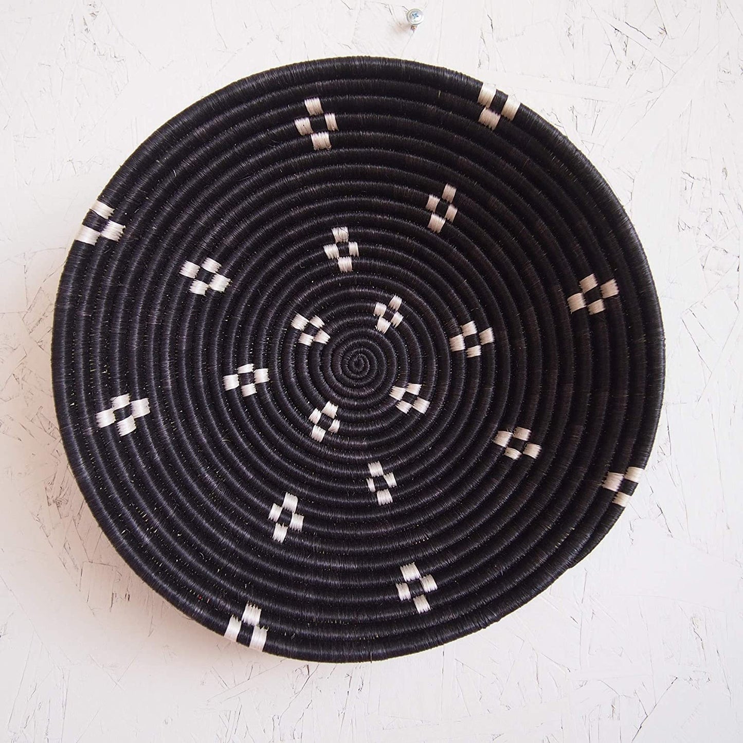 African woven fruit and wall baskets, Rwanda wall basket