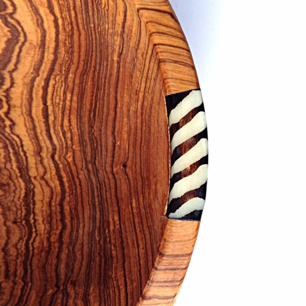 Set of Hand curved African Olive Wood Salad fruit Bowl