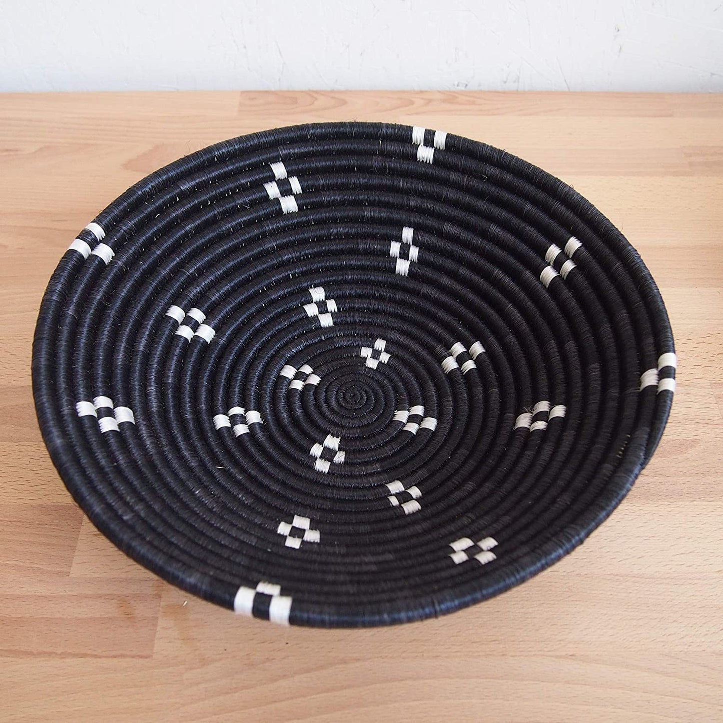African woven fruit and wall baskets, Rwanda wall basket