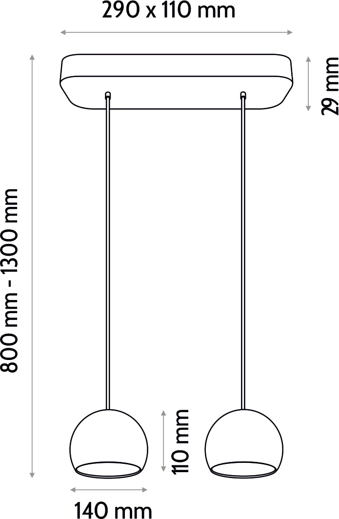 Hanging lamp BALLI-2