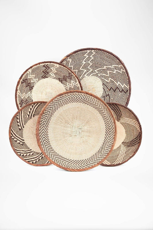 Set of 5 Binga Woven African Baskets / African basket / Zimbabwe Wall