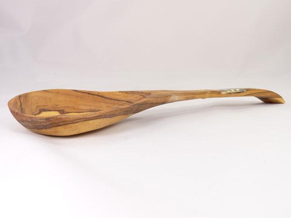 African olive wood salad serving set